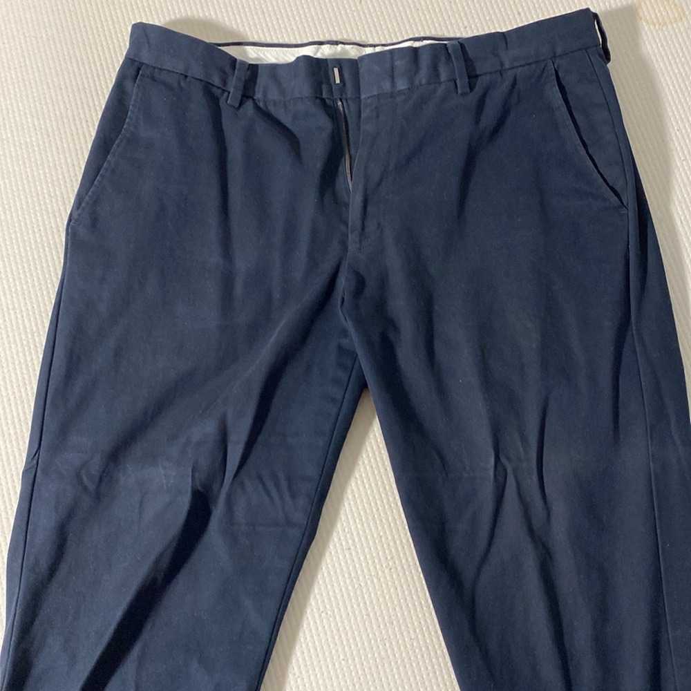 Jcrew mens Bowery slim fit navy chinos